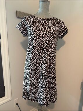 HATLEY Cotton Blend T-shirt Ditsy Floral Short Sleeve Dress Size M